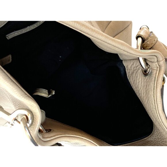 Marc Jacobs NY 14" x 13" Gray Leather Hobo Bag With Dual Strap 10002 GUC - Picture 8 of 16